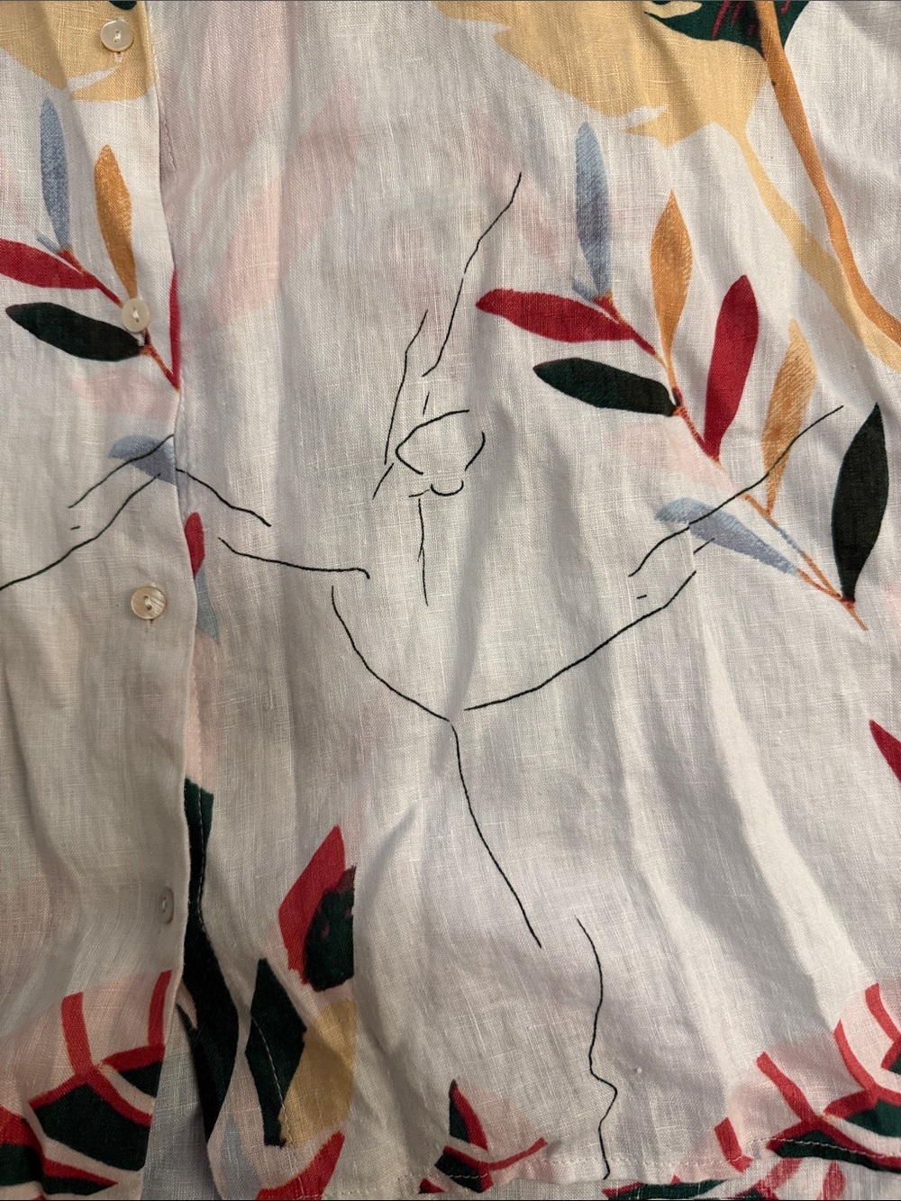 Cynthia Rowley Lightweight Linen Button-Up Shirt - Picture 4 of 7